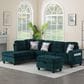 HOMLUX 94.49" L-Shaped Modular Sectional Sofa with Storage Ottoman and Cup Holders in Green, , large