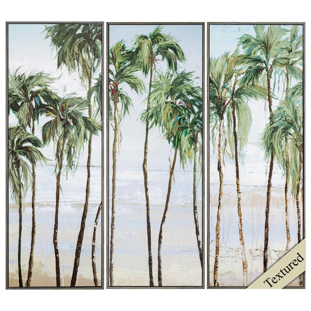 Propac "Palm Breeze" Wall Art in Green (Set of 3), , large