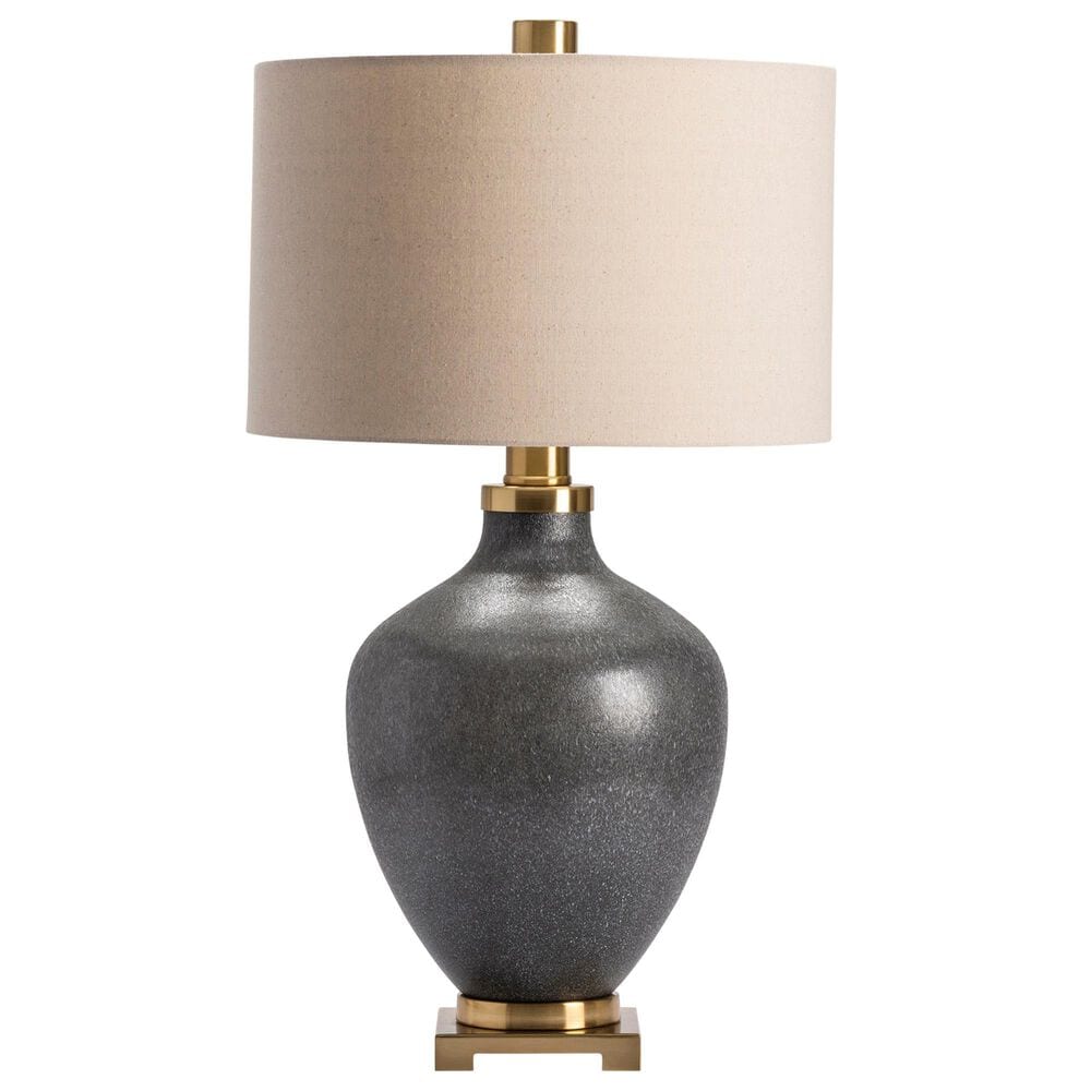 Crestview Collection Liam Table Lamp in Charcoal and Antique Brass, , large