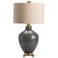 Crestview Collection Liam Table Lamp in Charcoal and Antique Brass, , large