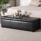Baxton Studio Dennehy Storage Ottoman in Black, , large