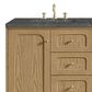 James Martin Vanities Laurent 60" Double Bathroom Vanity in Light Natural Oak with 3 cm Parisien Bleu Quartz Top and Rectangular Sinks, , large