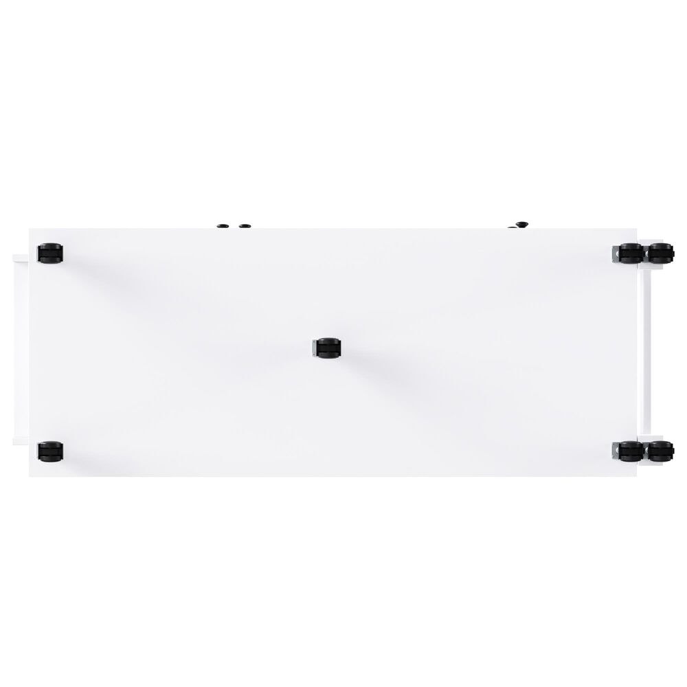 HOMLUX 74.8" Kitchen Island with Extendable Dining Table in White and Natural, , large