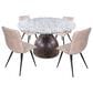 Home Trends & Design Solomon and Essex Chelsea 5-Piece Round Dining Set in Alaska White, Blackwash and Black, , large