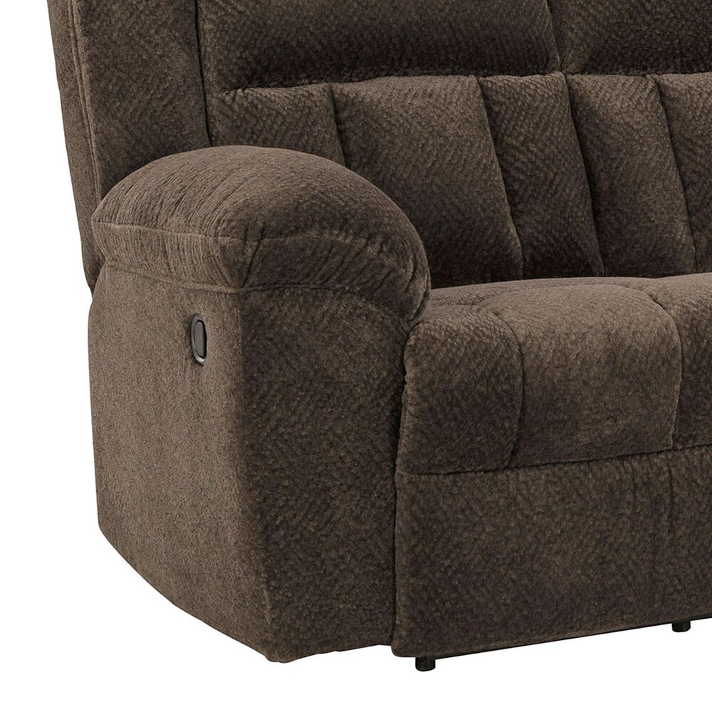 Ashley Frohn Manual Reclining Sofa in Chocolate, , large