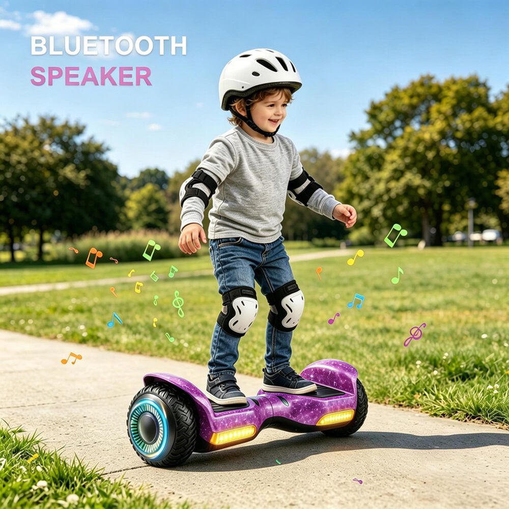 HOMLUX Off Road Self Balancing Scooter with 6.5" Tires in Galaxy Purple, , large