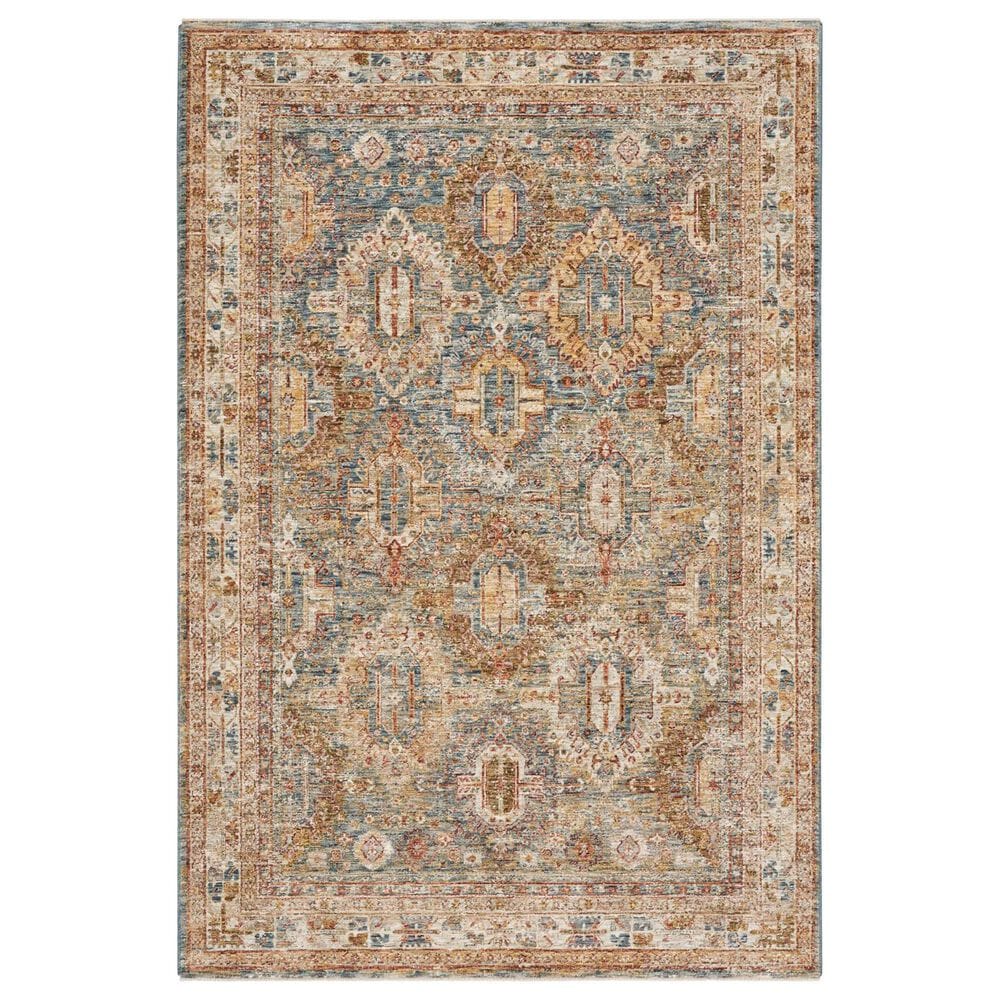 Nourison Sahar SHR01 9"3" x 12"7" Blue Area Rug, , large