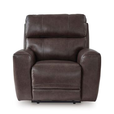 Ashley Crossplex Power Recliner with Adjustable Headrest in Smoke, , large