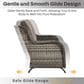 Sunwell Garden Outdoor Glider Loveseat in Gray, , large