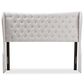 Baxton Studio Cadence King Wingback Headboard in Greyish Beige, , large