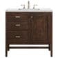 James Martin Vanities Addison 36" Single Bathroom Vanity in Mid Century Acacia with 3 cm Ethereal Noctis Quartz Top and Rectangular Sink, , large