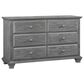 Oxford Baby Kenilworth 6 Drawer Dresser in Graphite Gray, , large