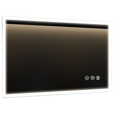 HOMLUX 36" x 24" LED Bathroom Vanity Mirror in Silver, , large