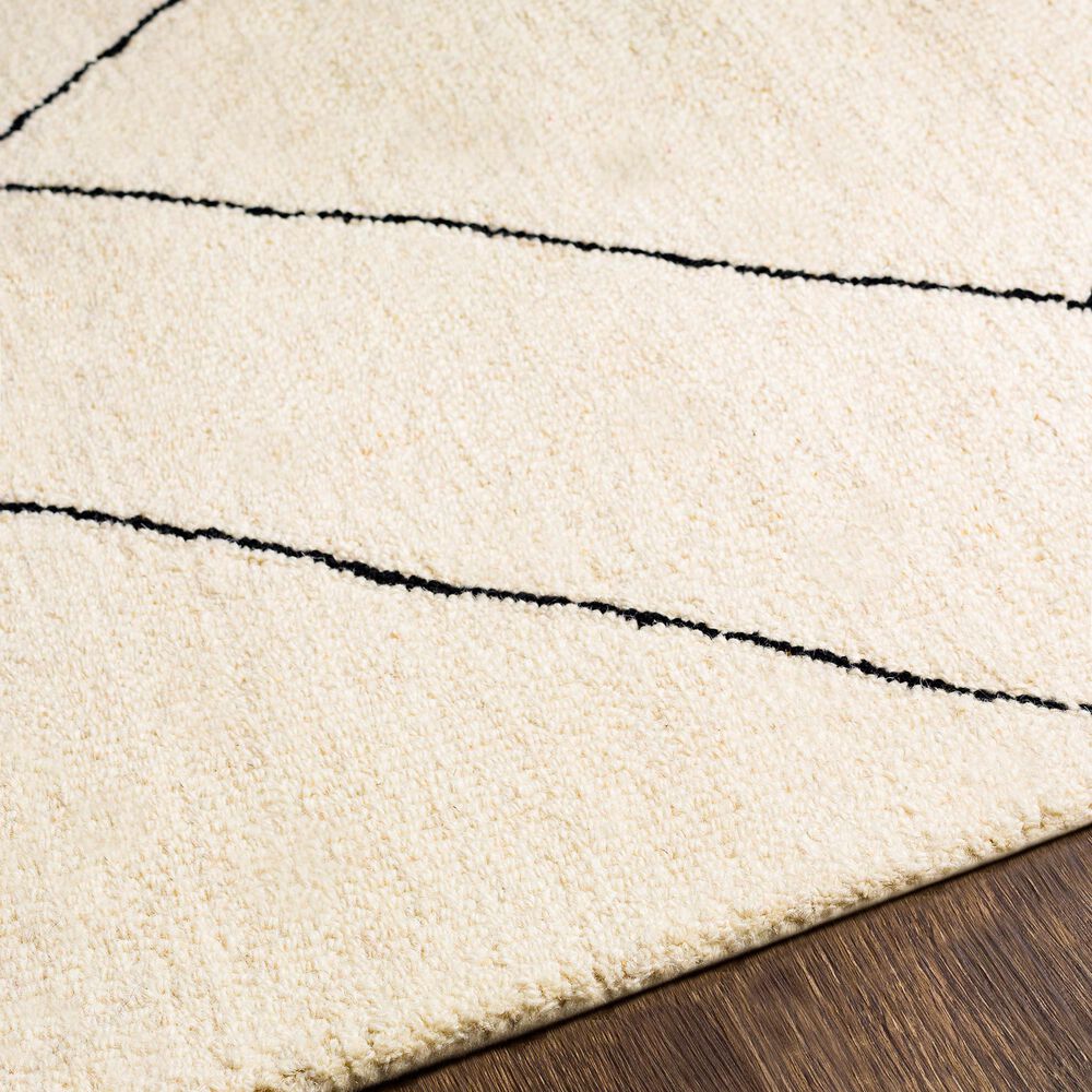 Surya Arsenal 9&#39; x 12&#39; Cream and Black Area Rug, , large