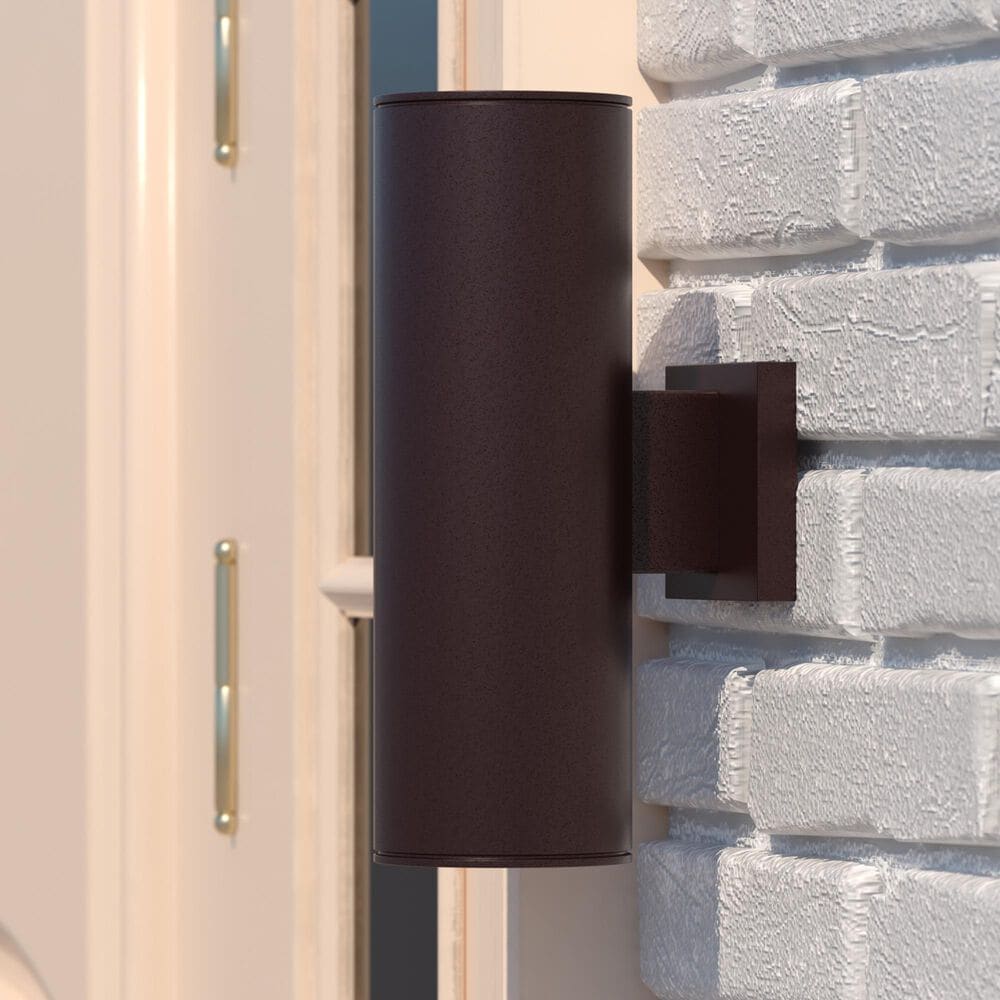 Vaxcel Chiasso 14.25" 2-Light Outdoor Wall Sconce in Deep Bronze, , large