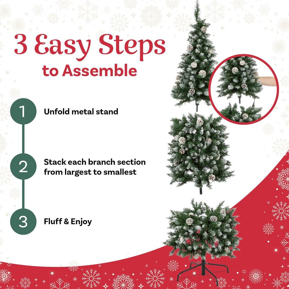 Timberlake 6 ft Christmas Tree with 250 LED Lights in Green and White, , large
