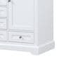 Lexora Home Dukes 48" Double Bathroom Vanity in White with 2 cm White Cultured Marble Top and Rectangular Sinks, , large