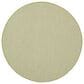 Nourison Courtyard Ivory and Green 4" Round Indoor/Outdoor Area Rug, , large
