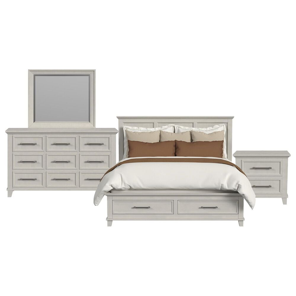 Mayberry Hill Canterbury 4-Piece Queen Storage Bedroom Set in Ivory, , large