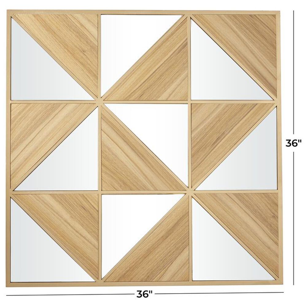 Maple and Jade 36&quot; x 36&quot; Wall Sculpture in Light Brown, , large