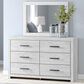 Ashley Cayboni 6 Drawer Dresser and Mirror in Whitewash, , large