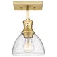 Golden Lighting Hines 1-Light Semi-Flush Mount in Brushed Champagne Bronze, , large