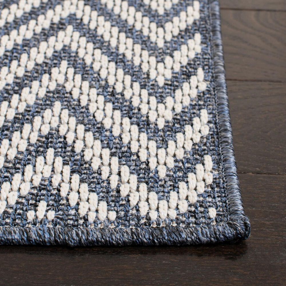 Safavieh Bermuda 2&#39; x 8&#39; Blue and Creme Indoor/Outdoor Area Performance Rug, , large