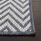 Safavieh Bermuda 2" x 8" Blue and Creme Indoor/Outdoor Area Performance Rug, , large