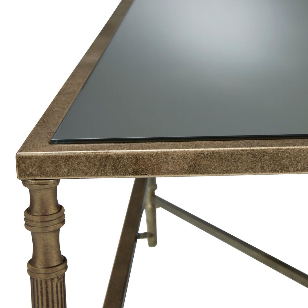 Ashley Cloverty 3-Piece Occasional Table Set in Aged Gold and Clear, , large