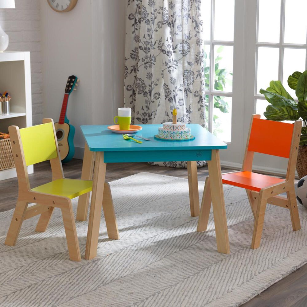Kidkraft 3 Piece Table Set in Highlighter, , large