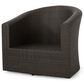Hearth and Haven Outdoor Wicker Swivel Chair in Khaki, , large