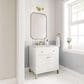 James Martin Vanities Chicago 30" Single Bathroom Vanity in Glossy White with 3 cm Lime Delight Quartz Top and Rectangular Sink, , large