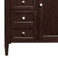 James Martin Vanities Brittany 30" Single Bathroom Vanity in Burnished Mahogany with Single Hole 3 cm White Zeus Quartz Top and Rectangular Sink, , large