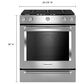 KitchenAid 2-Piece Kitchen Package with 30" Gas Range and 1.1 Over-the-Range Microwave in Stainless Steel, , large
