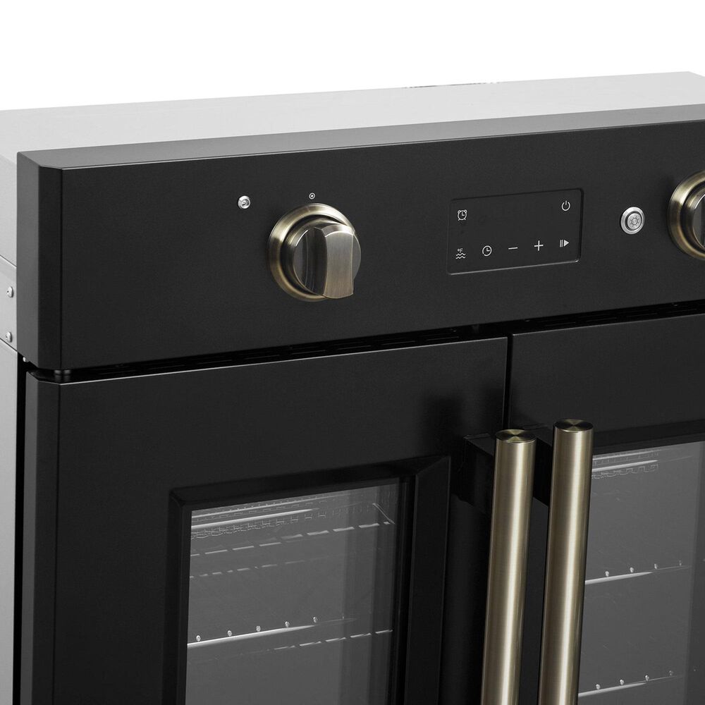 Forno Asti 30" Single Electric Wall Oven with French Door in Black, , large