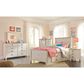 Ashley Willowton Full Panel Bed with 2 Storage Drawers in Whitewash, , large