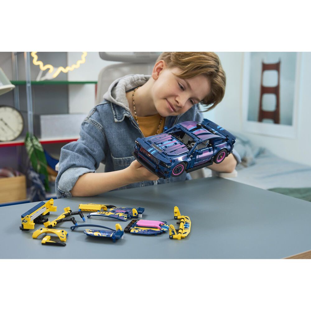 LEGO Technic Custom Garage Ford Mustang GT Car Building Set, , large