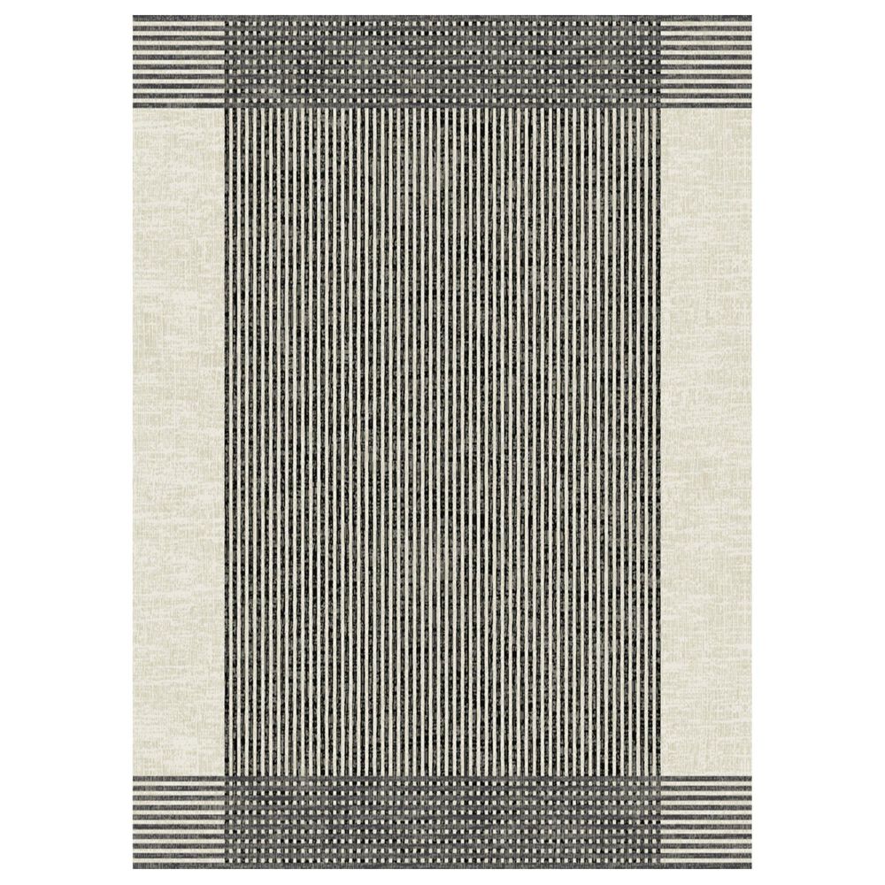 Balta Rugs Yves Striped 5"3" x 7" Charcoal Area Rug, , large