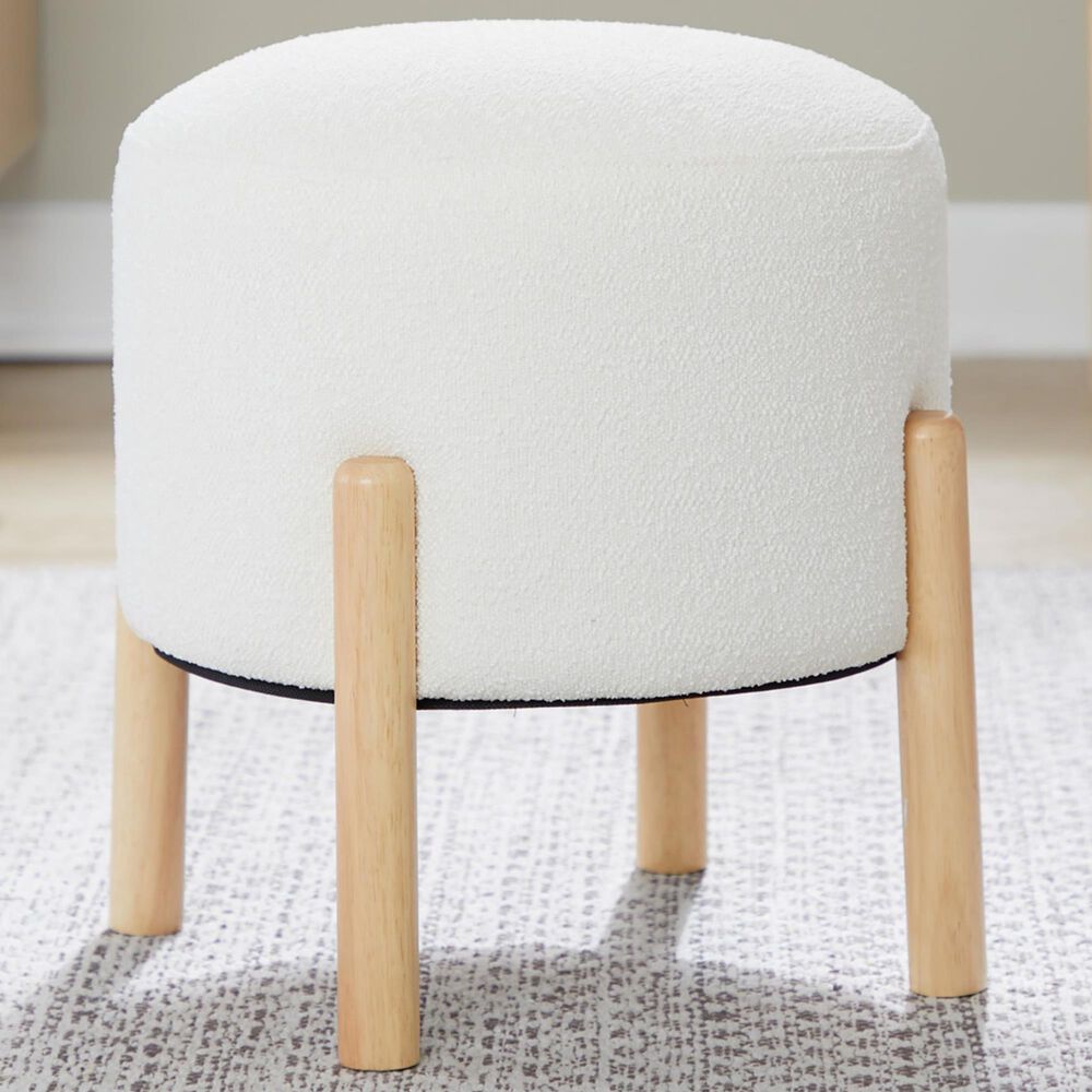 Lumisource Michelle Terry Ottoman in Cream, , large