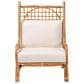 Baxton Studio Helina Accent Chair with Light Honey Rattan in White, , large