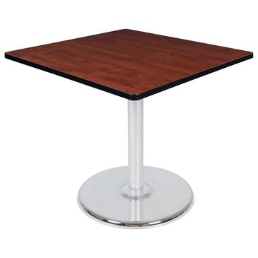 Regency Global Sourcing Cain 36" Square Counter Height Table in Cherry and Chrome - Table Only, , large