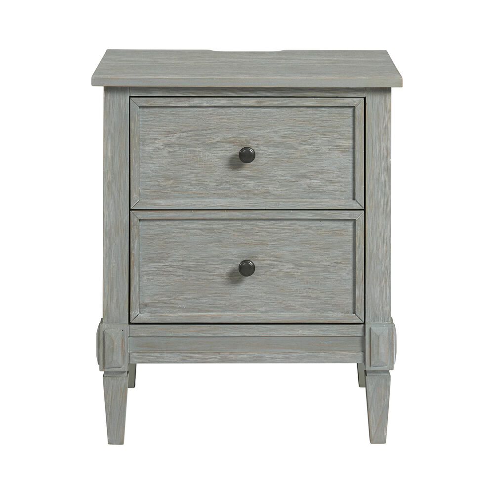 Eastern Shore Vivian 2 Drawer Nightstand with USB in Dawn Gray, , large