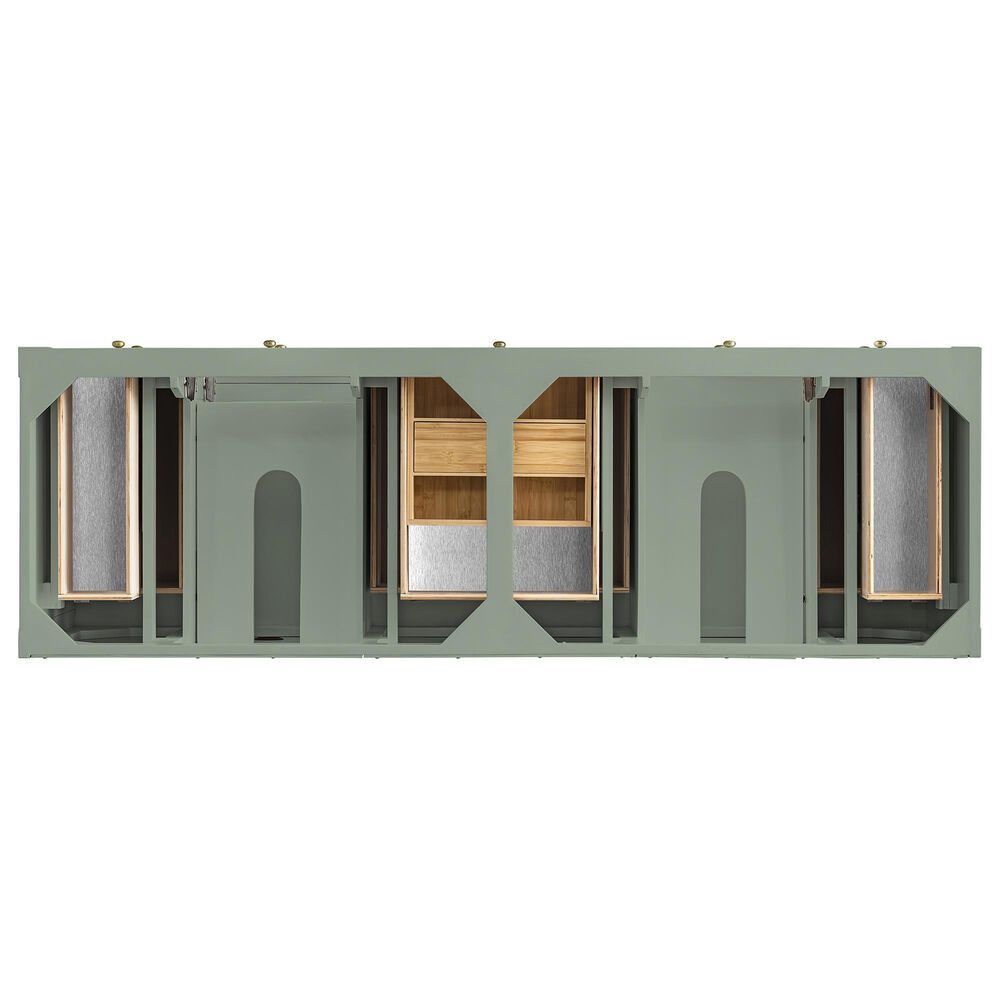 James Martin Vanities Breckenridge 72&quot; Double Bathroom Vanity in Smokey Celadon with 3 cm Ethereal Noctis Quartz Top and Rectangular Sinks, , large