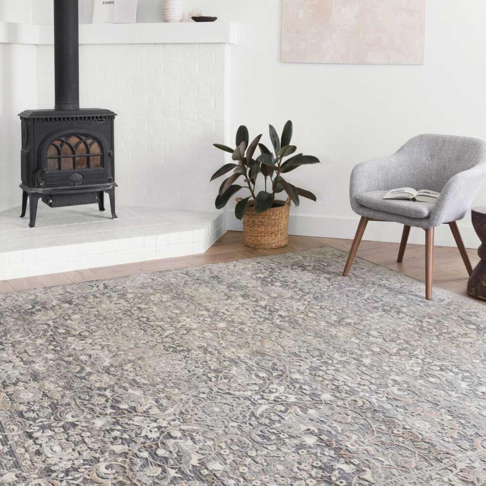 Loloi II Lucia LUC-04 5&#39;2&quot; x 7&#39;7&quot; Grey and Mist Area Rug, , large
