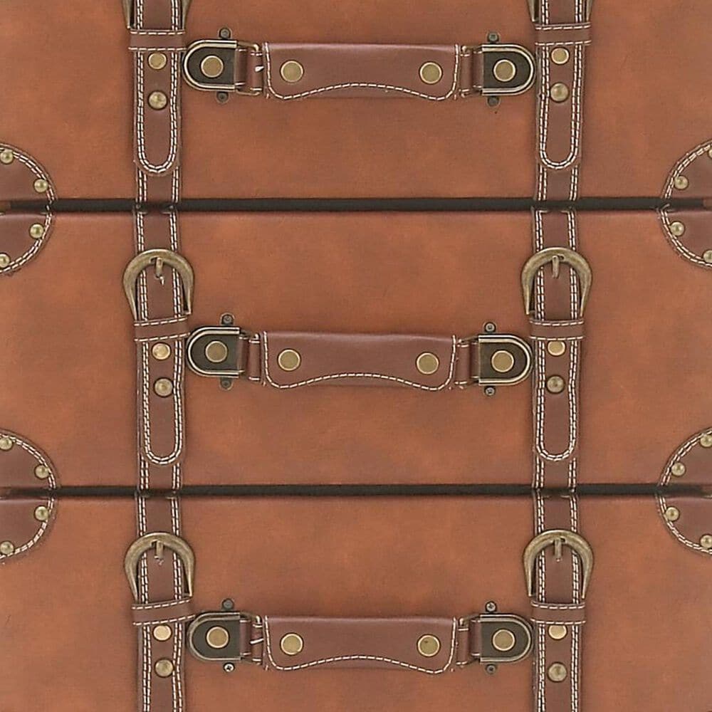 Maple and Jade 6-Drawer Room Chest with Buckle and Strap Details in Brown, , large
