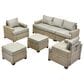 HOMLUX 7-Piece Modular Patio  Conversation Set in Dark Gray, , large