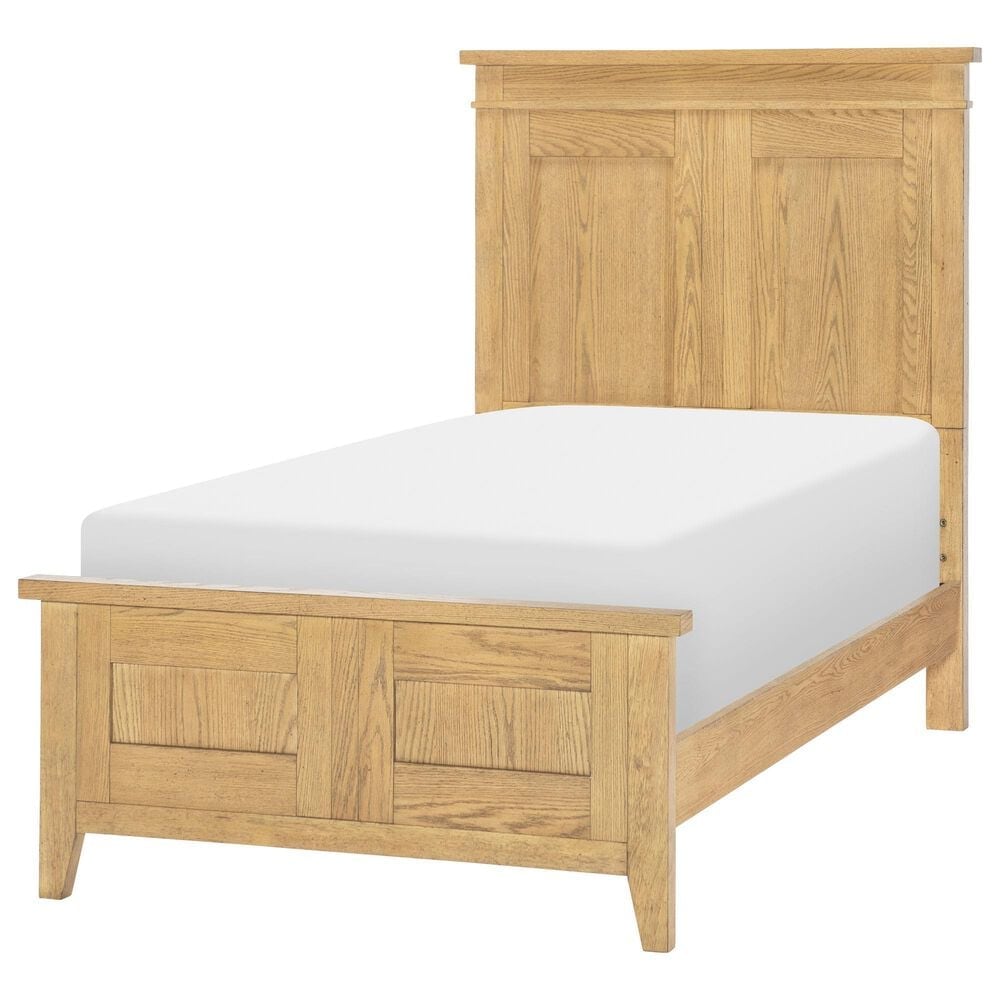 St Claire Home Today's Traditions 5 Piece Twin Platform Panel Bedroom Set in Natural Hickory, , large