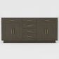 Lexora Home Abbey 72" Double Bathroom Vanity in Brown Oak with 2 cm White Quartz Top and Rectangular Sinks, , large