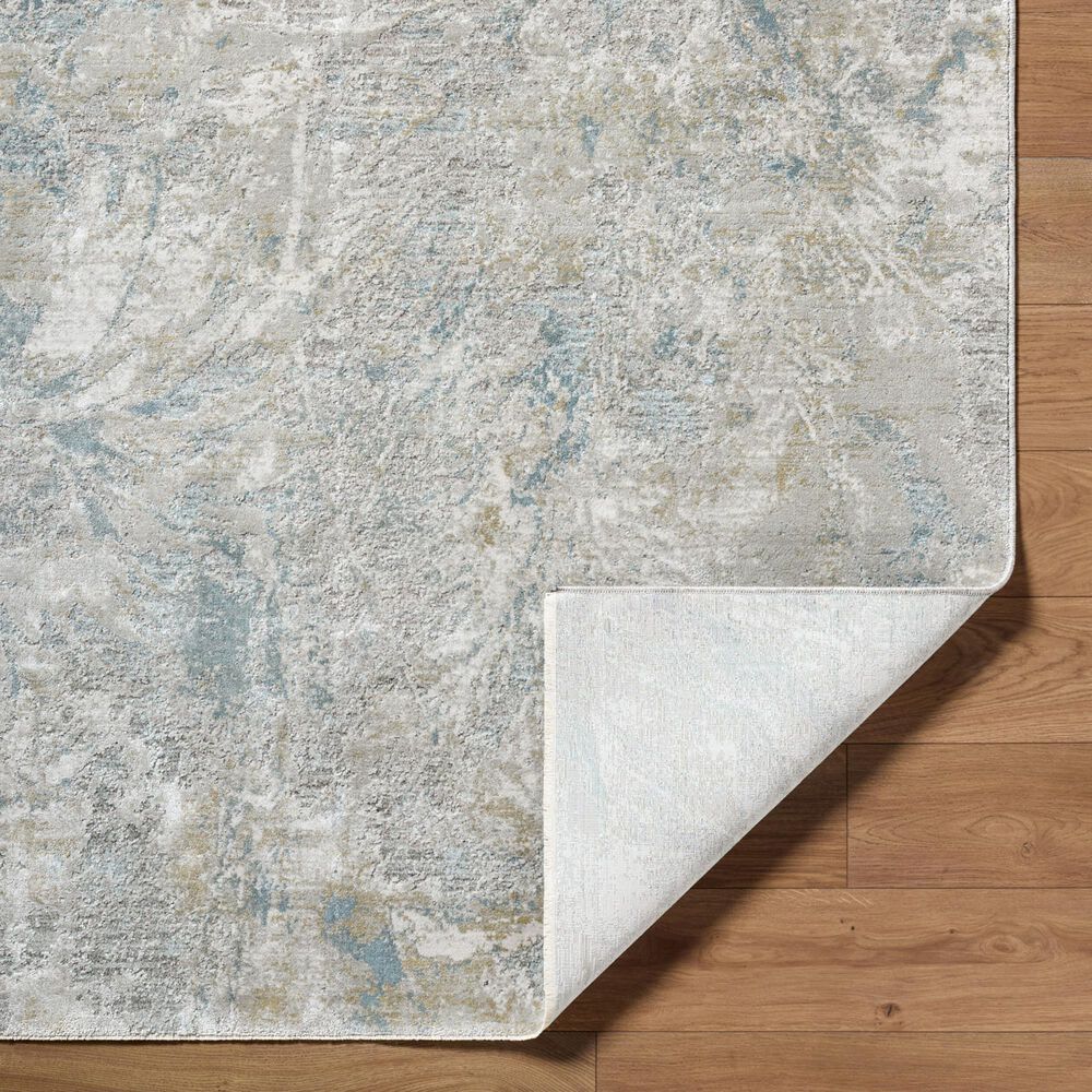 Surya Brunswick Light Gray, Cream, Charcoal, Mustard and Blue 2'7" x 10' Runner, , large