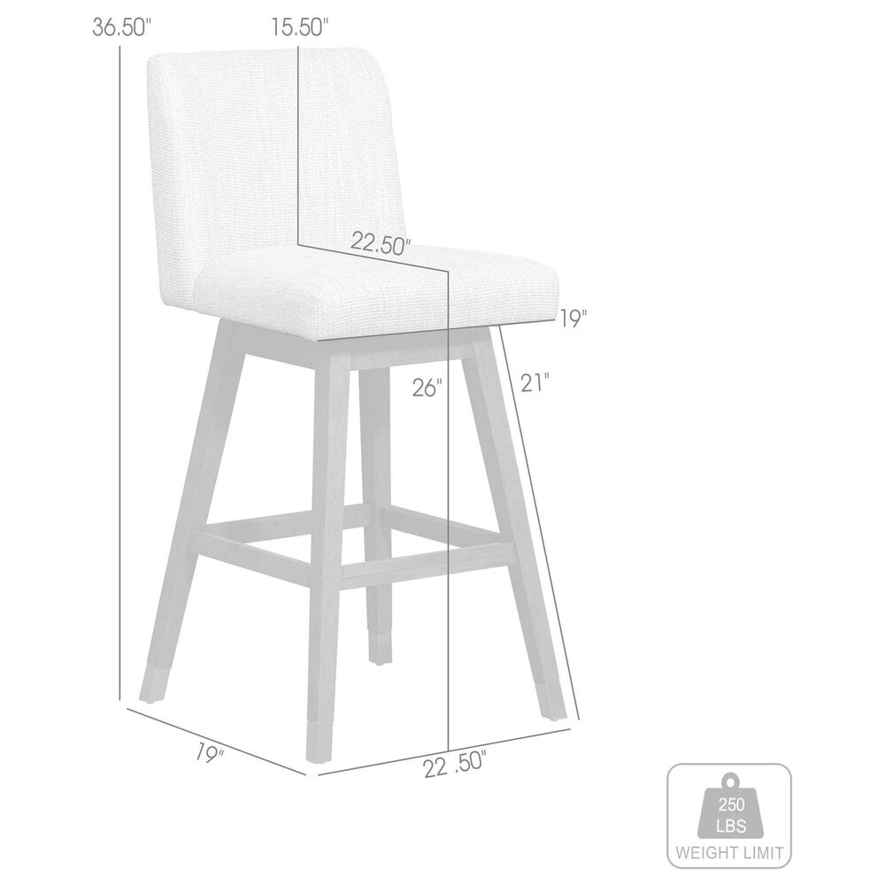 Blue River Basila Swivel Counter Stool in Taupe, , large